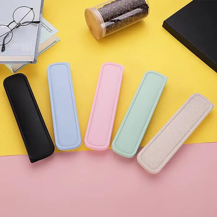Couverts portables multicolores pour étudiants, boîte de rangement, cuillère, fourchette, vaisselle 