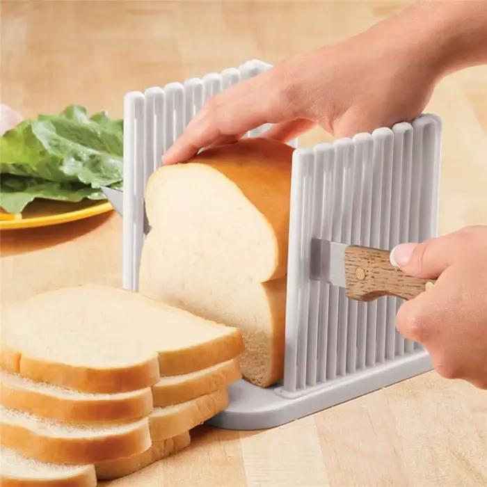 Trancheuse à pain réglable, idéale pour faire des tranches de pain maison, couteau à toast en ABS de