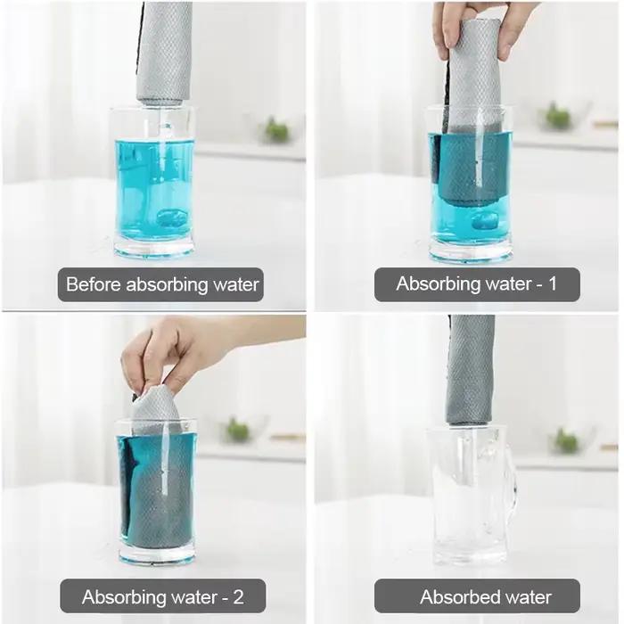 Chiffon de nettoyage de verre en microfibre, 10 pièces, non pelucheux, pour fenêtres, voiture, miroi