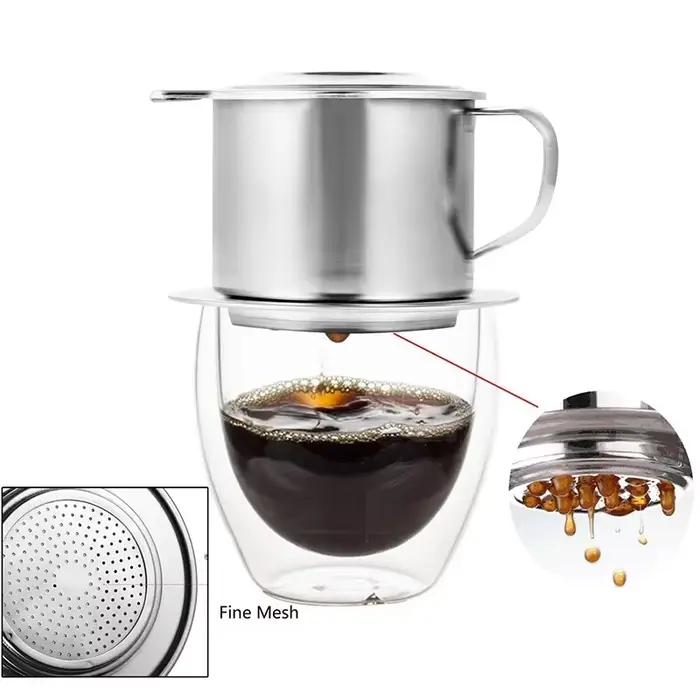 Filtre à café vietnamien en acier inoxydable, goutteur de café de Style vietnamien, Pot, tasse à inf