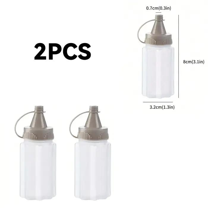 2/4/6 pièces Bouteilles à sauce portables en PP Mini pots à condiments translucides étanches pour le