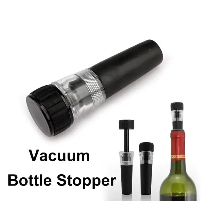 Préservation de bouteille de vin sous vide, bouchon de pompe à air, économiseur scellé noir, pompe à