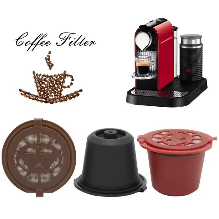 Capsules de Café Réutilisables pour Machine à Café, 30 à 3 Pièces, Filtre avec Cuillère et Brosse
