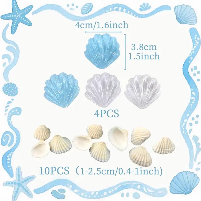 LaVenty décorations de gâteau côtier coquillages de mer décor de gâteau mer océan fête faveur fourni