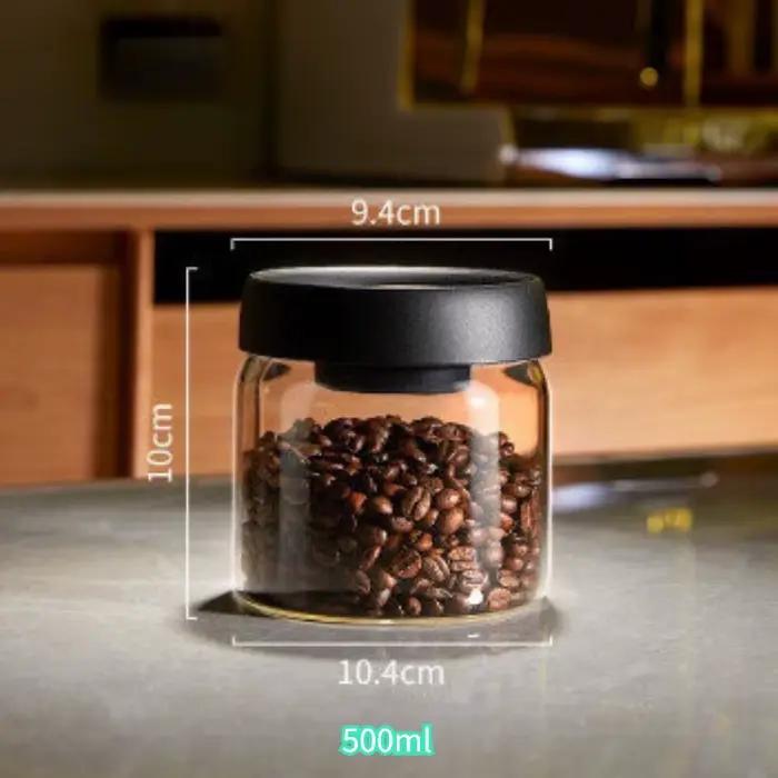Boîtes à café sous vide avec couvercles hermétiques pour café, pots Mason en verre borosilicate, Kit