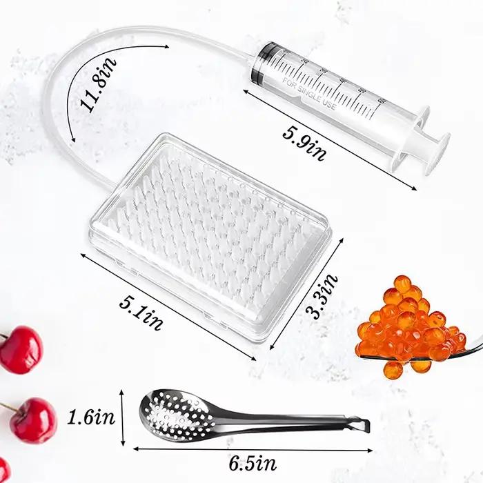 Compte-gouttes de sphérification de boîte de fabricant de caviar, Kit de gastronomie moléculaire, ou