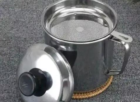 Récipient de graisse de bacon avec passoire, récipient d'huile de cuisine, huile de friture de viand