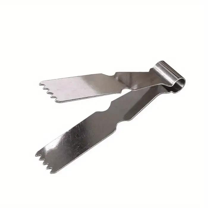 Pince à pâtisserie en acier inoxydable, pince croustillante en noyer polyvalente, moule à croustilla