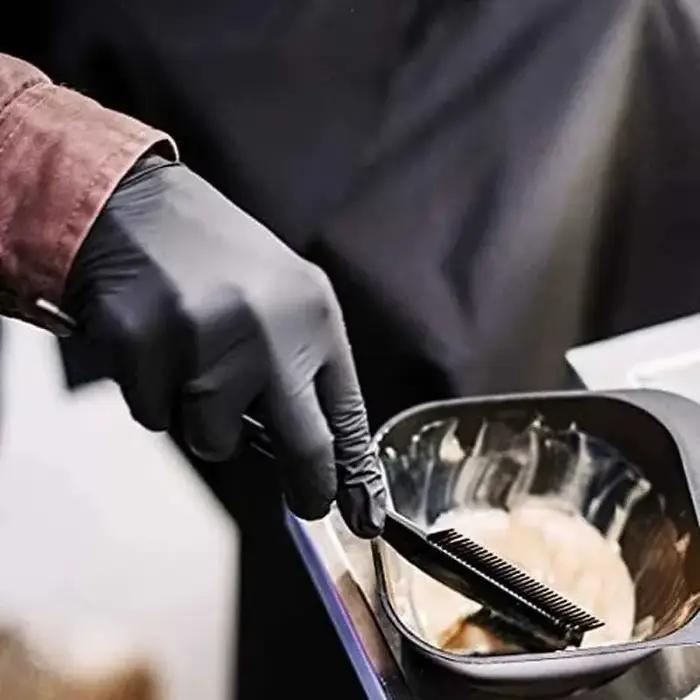 Gants jetables en Nitrile noir, 50/20 pièces, sans Latex, imperméables, durables, adaptés à la cuisi