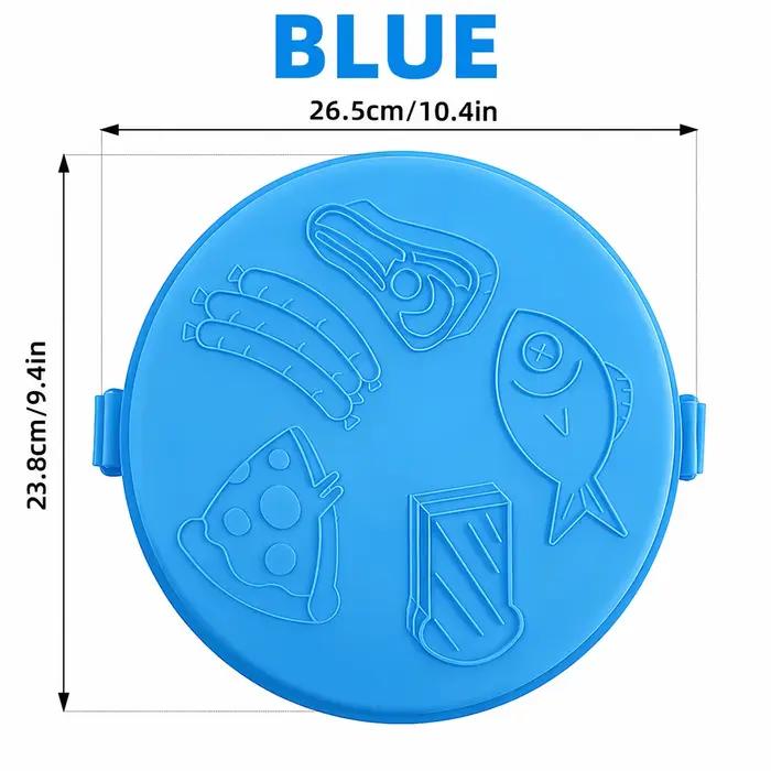 Plaque de cuisson multifonctionnelle pour micro-ondes avec couvercle, antiadhésive, ronde, pour poul