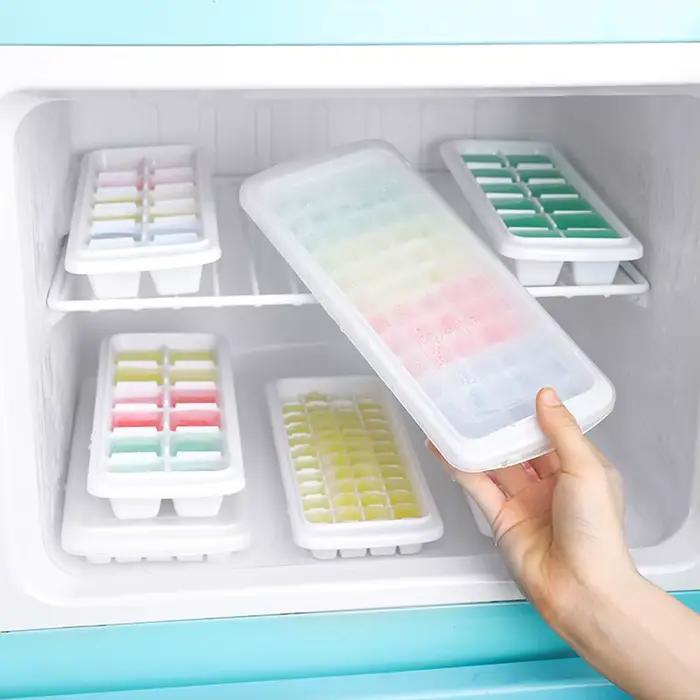 Moule à glaçons 60 grilles, plateau de congélation en plastique avec couvercle pour Puddings faits m