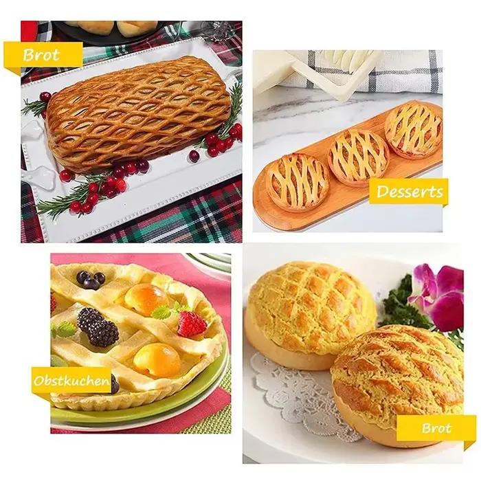 Coupe-pâte à rouleau en treillis en plastique, coupe-pâte, tarte, Pizza, biscuits, couteau à roue en