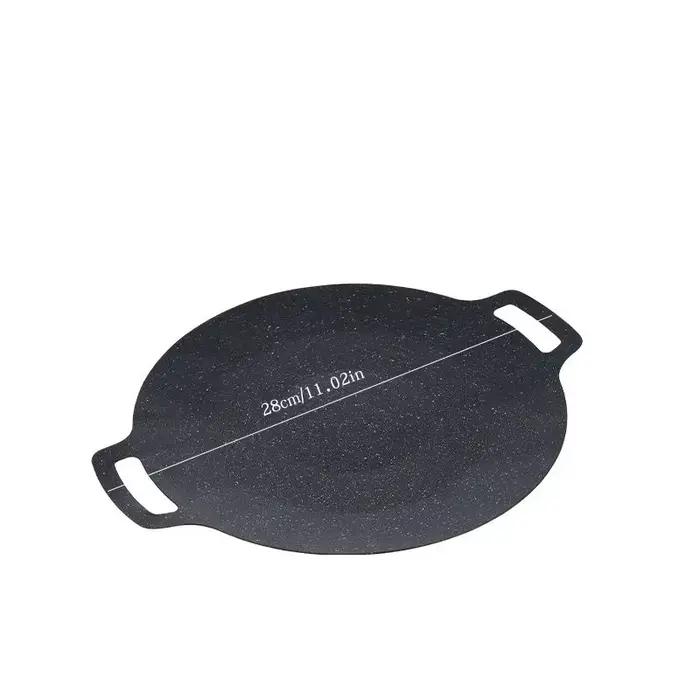 Poêles rondes à rôtir, gril antiadhésif coréen en aluminium, poêle supérieure pour Barbecue, gril à 