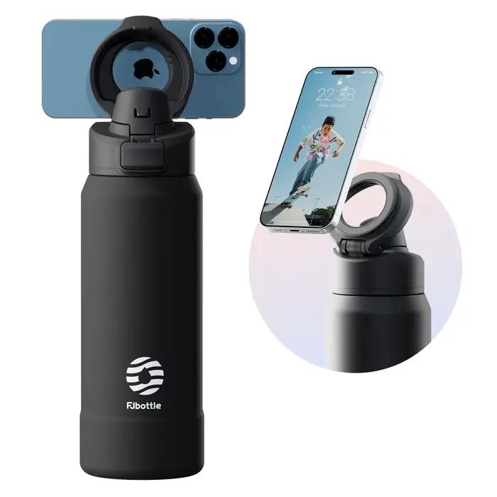 Bouteille isotherme magnétique Fjbottle en acier inoxydable, gourde de sport avec support magnétique