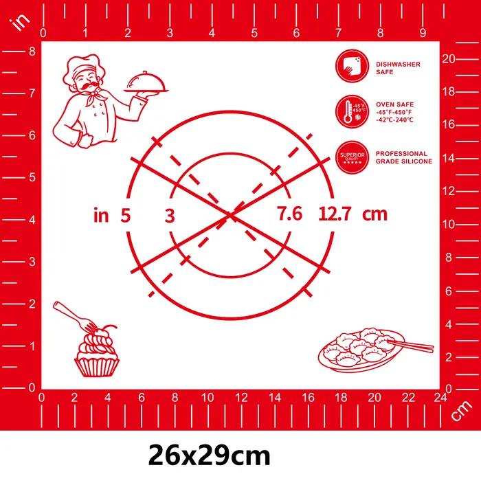 BUYYES 1 pièces tapis de cuisson en Silicone tapis de pétrissage tapis de pâte Pizza gâteau pâte fab