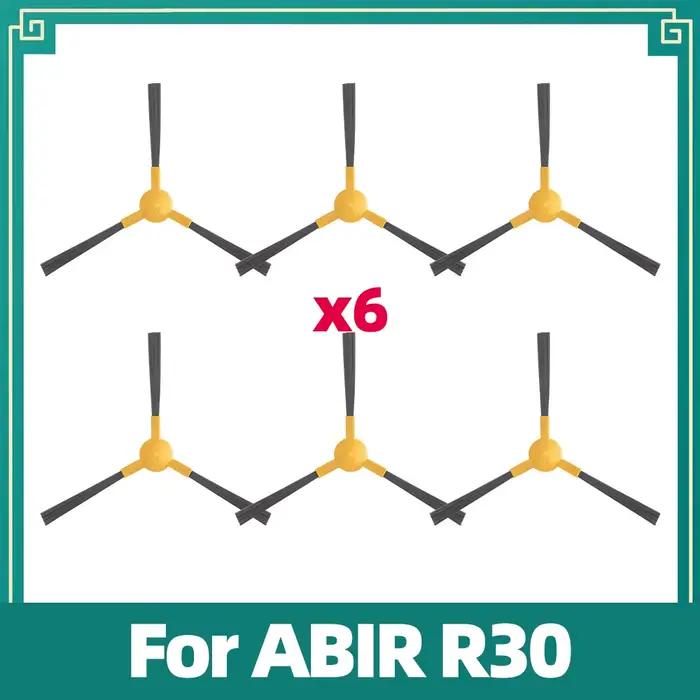 Kit d'accessoires compatible avec ABIR R30 Aspirateur Robot Brosse latérale Filtre HEPA Chiffon de b