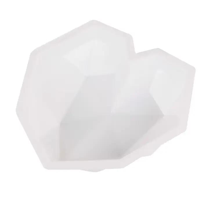 Grand diamant coeur Silicone moule grand amour coeur gâteau Fondant bricolage moule gâteaux Mousse c