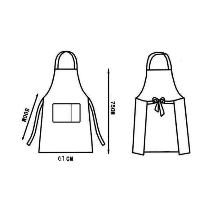 Tablier de cuisine imperméable pour homme et femme, salopette de café, huile verte, taille adulte, m