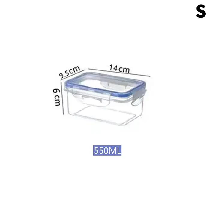 Boîte de rangement des aliments au réfrigérateur avec couvercle en plastique, boîte de conservation 