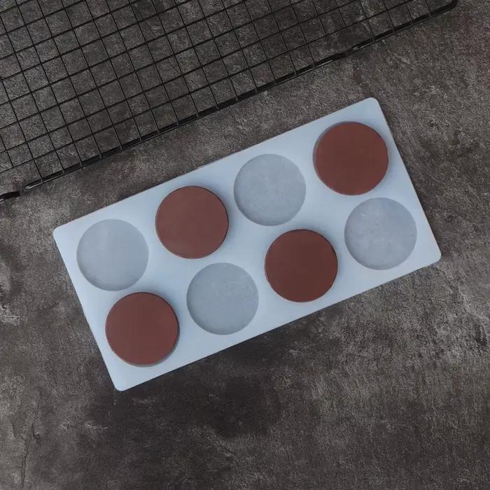 Pochoir à chocolat en forme de cercle rond, moule de décoration de gâteaux, feuille de transfert de 