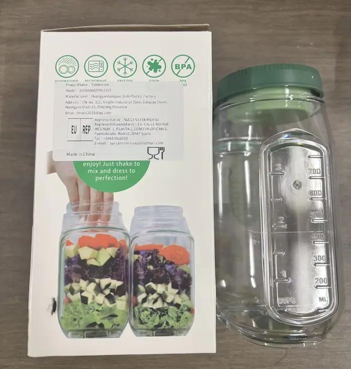 Récipient tout-en-un de dosette de salade Portable avec récipient d'avoine anti-fuite en plastique r