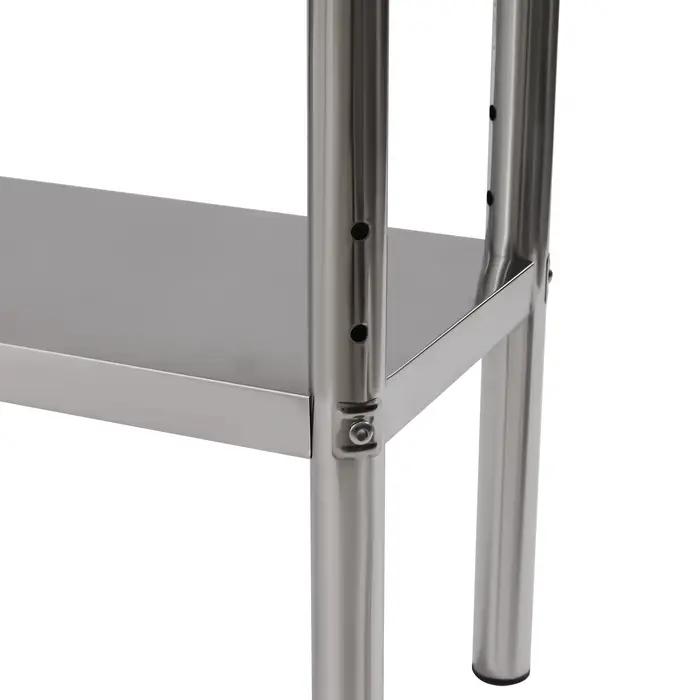Brittop-Étagère réglable pour table de préparation, deux espaces de stockage recyclables, 12x36 pouc