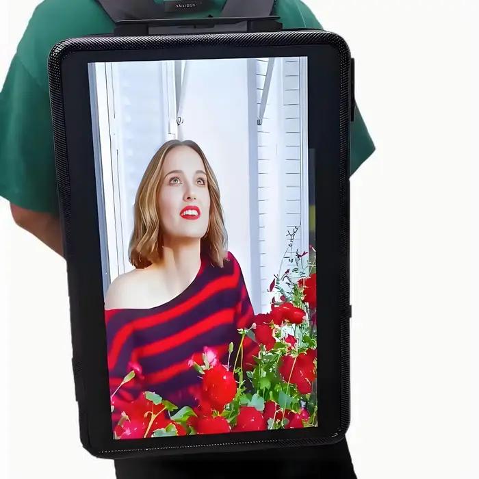 Sac à dos publicitaire numérique, écran LCD Android, sac à dos portable, écran publicitaire LCD pour