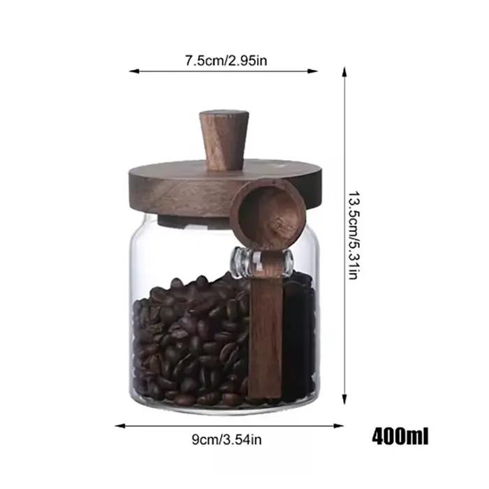 Bocal hermétique en verre pour le stockage des aliments, récipient hermétique pour sucre, grains de 