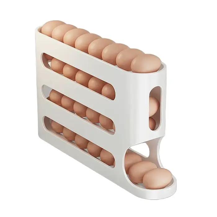 Support à œufs automatique à 4 niveaux, boîte de rangement pour œufs au réfrigérateur, distributeur 