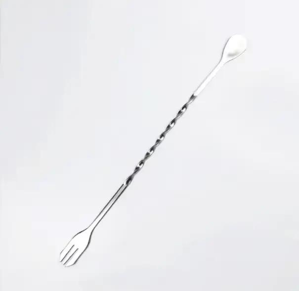 Muddler à cocktail et cuillère à mélanger en acier inoxydable, ensemble d'outils de bar à domicile –