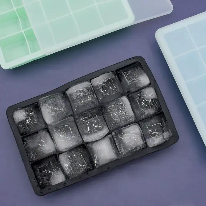 Moule créatif de bloc de glace en silicone avec couvercle, grille de fabrication de glace, bricolage