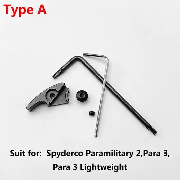 Couteau pliant en aluminium, 6 Types, vis à bouton-poussoir, crochet rapide pour Spyderco C81 Parami