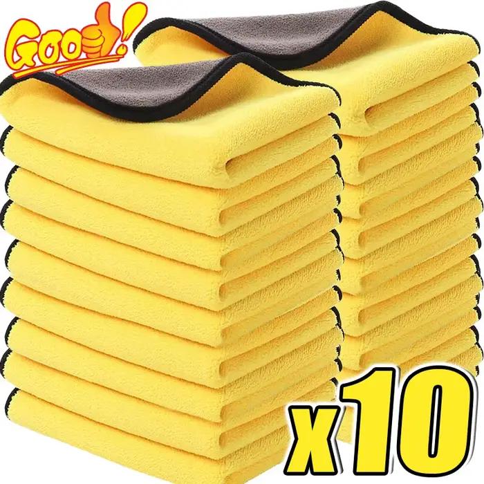 10/1 pièces serviette de nettoyage en microfibre chiffons de nettoyage de voiture détails profession