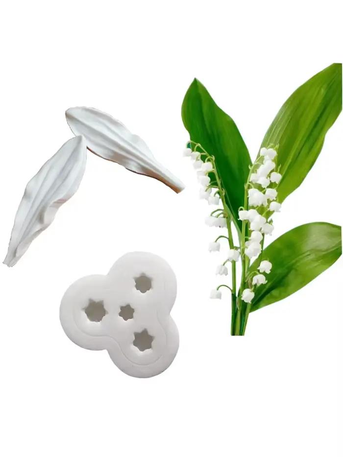 Moules en Silicone pour veines de muguet, Fondant, Sugarcraft, pâte à gomme, argile, papier d'eau, o