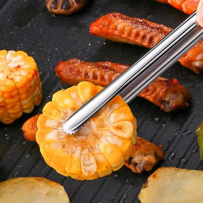 Pinces à gril en acier inoxydable, pince alimentaire pour barbecue, pince à Steak, pince à pain, ust