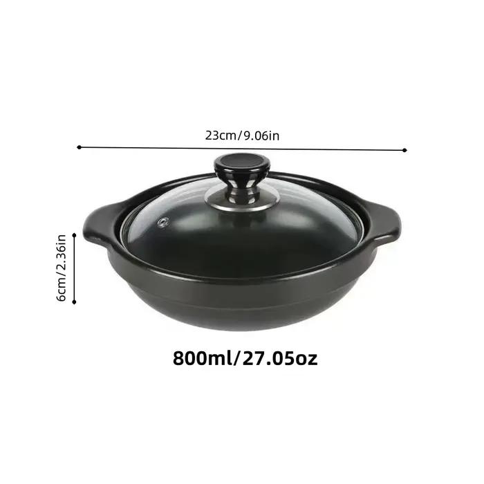 1 pot en argile céramique avec couvercle-pot en argile de qualité restaurant de style asiatique trad