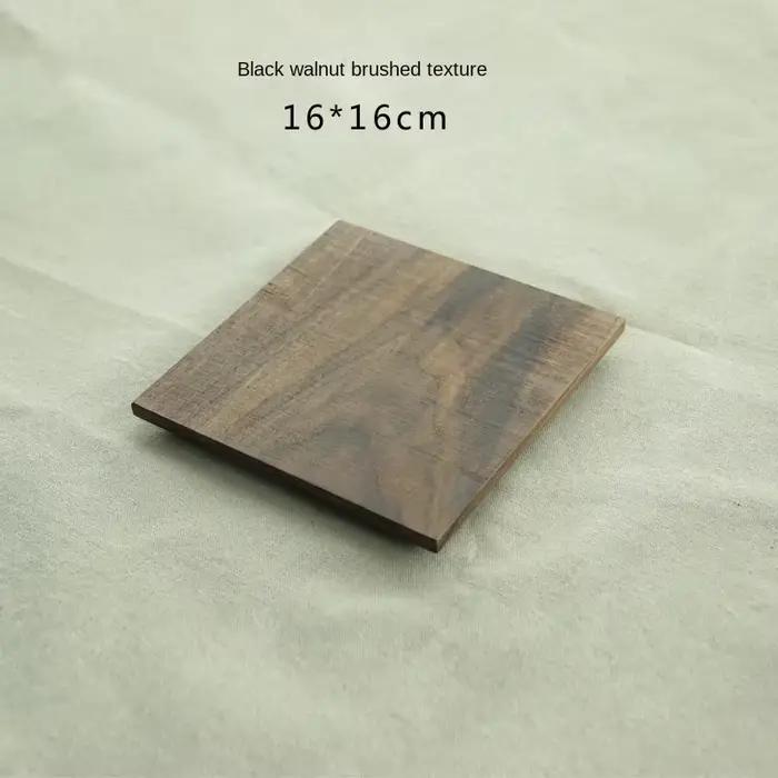 Plateau en noyer japonais, planche de service à thé rectangulaire fabriquée à la main, plateau textu