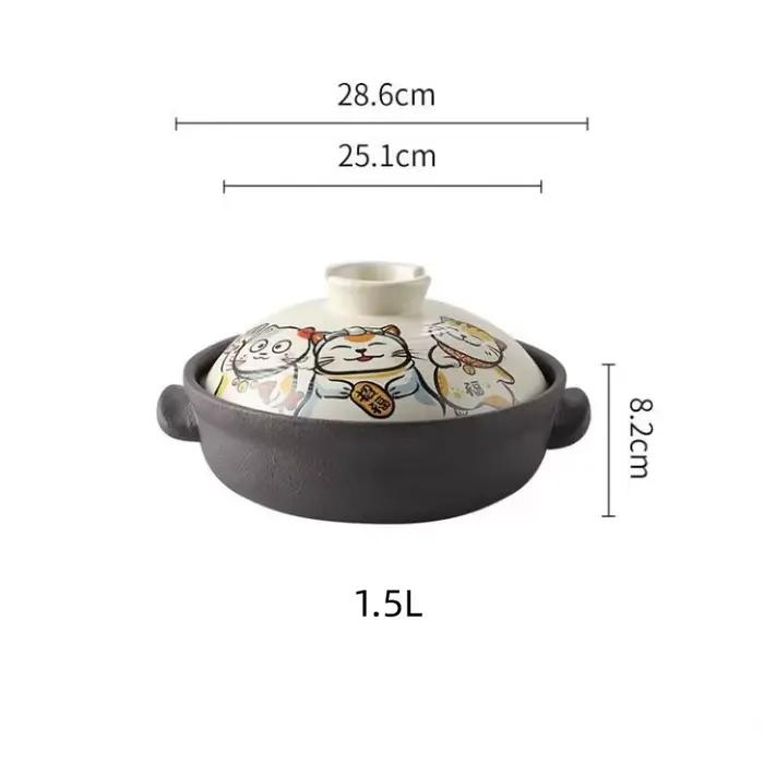 COOKER KING Pot en argile japonais pour mijoter, pot en argile résistant aux hautes températures, po