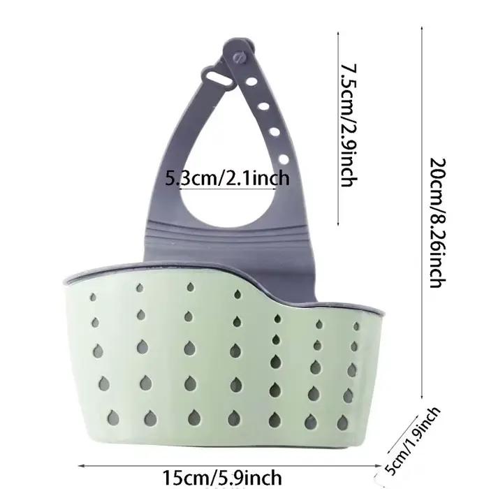 Panier suspendu de vidange d'évier, accessoires de cuisine réglables, sac d'évier en caoutchouc, éta
