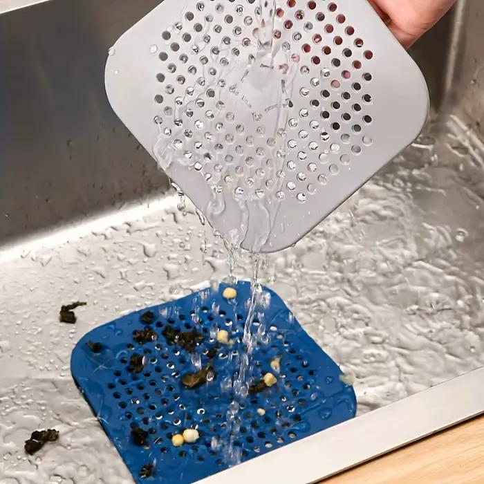 Filtre anti-blocage pour évier, attrape-cheveux pour baignoire, couvercle de bouchon en silicone pou