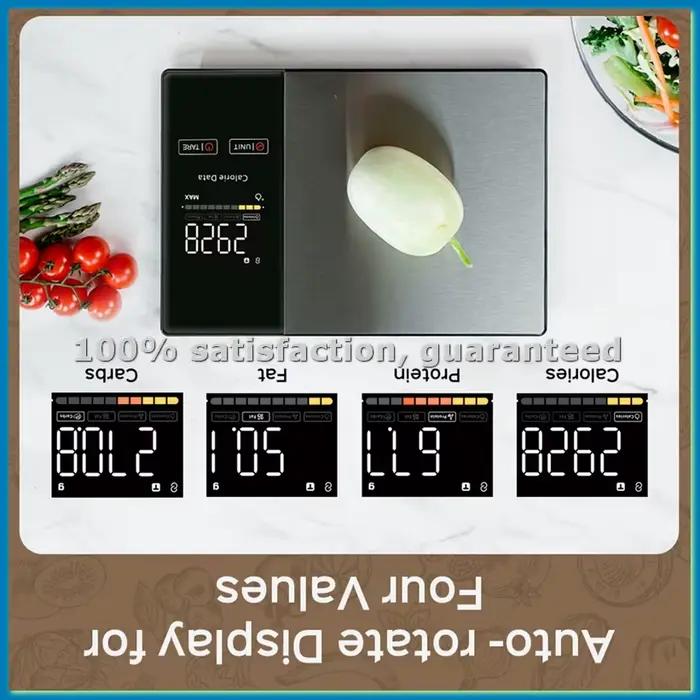 Balance de cuisine numérique 5 kg, calculateur intelligent de calories alimentaires, nutrition, bala