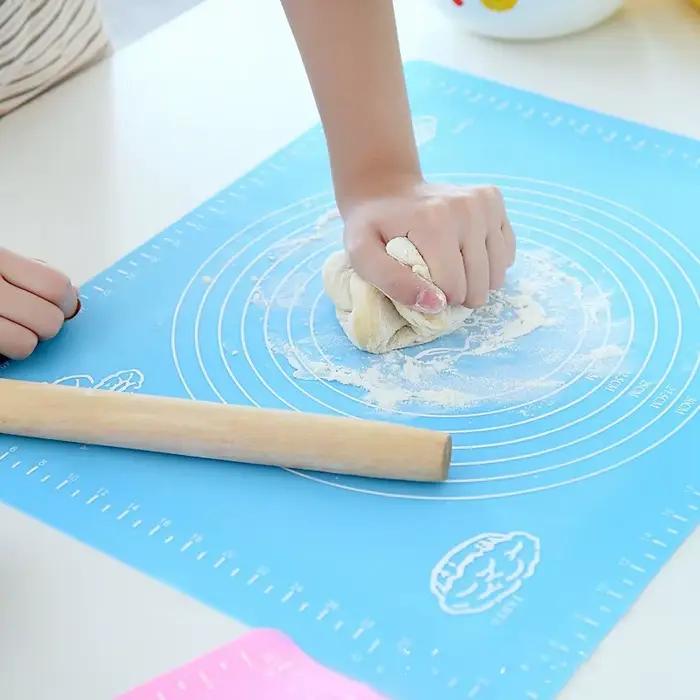Tapis de cuisson en Silicone, tapis de pâte à pétrir, feuille de gâteau à Pizza, revêtement de cuisi
