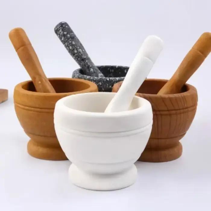 Ensemble de pilon à mortier en résine, petits outils de cuisine, mélange d'épices, d'ail, d'herbes e