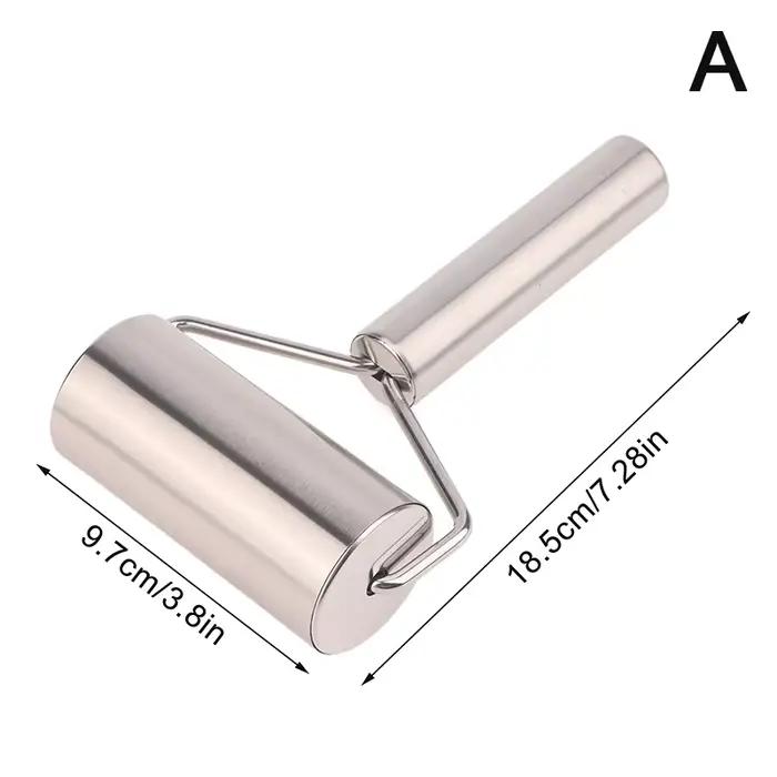 Rouleau à pâtisserie en acier inoxydable à tête simple/double, antiadhésif, pour pâtes, nouilles, pi