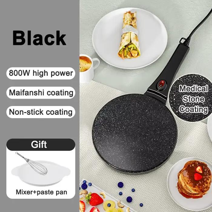 Crêpière électrique antiadhésive, manteau en pierre médicale, poêle à Pizza, crêpes, rouleau de prin