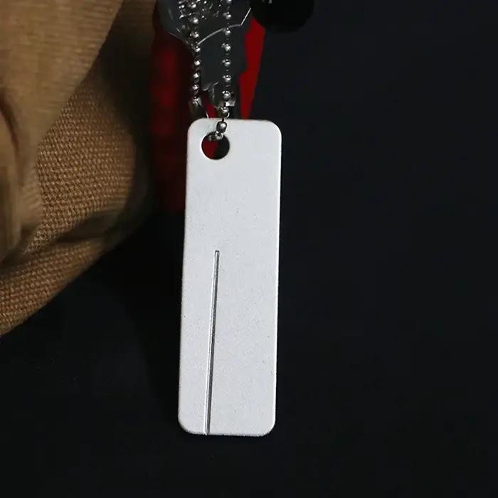 Mini aiguiseur de couteau diamanté porte-clés, outil de poche pour camping et chasse en extérieur, a