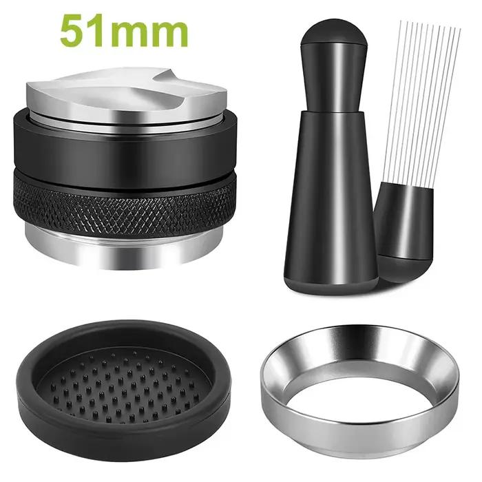 Ensemble pour passionnés de café, kit d'espresso 5 pièces avec distributeur, niveleur de doseur, out