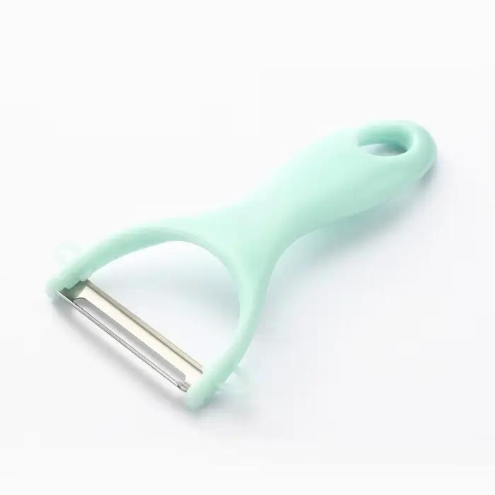 Couteau à éplucher en acier inoxydable, manche nordique en PP, éplucheur de pommes de terre et de lé