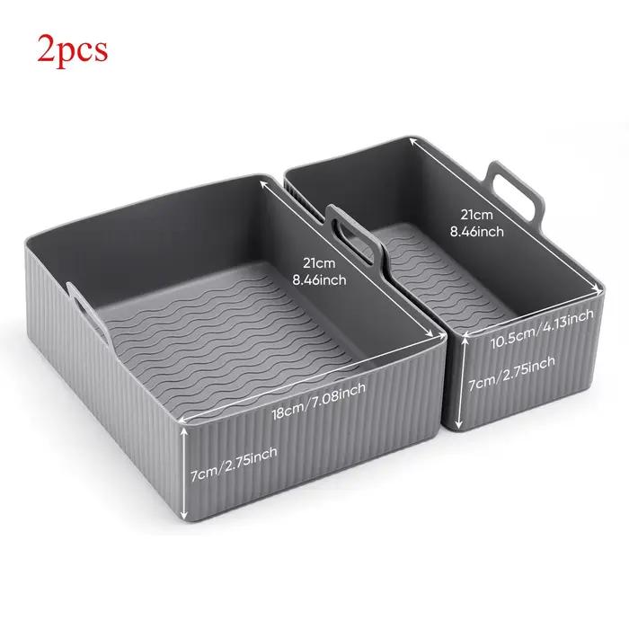 Lot de 2 plateaux de cuisson réutilisables pour friteuse à air TowerT17099 Tefal EY901840, en silico