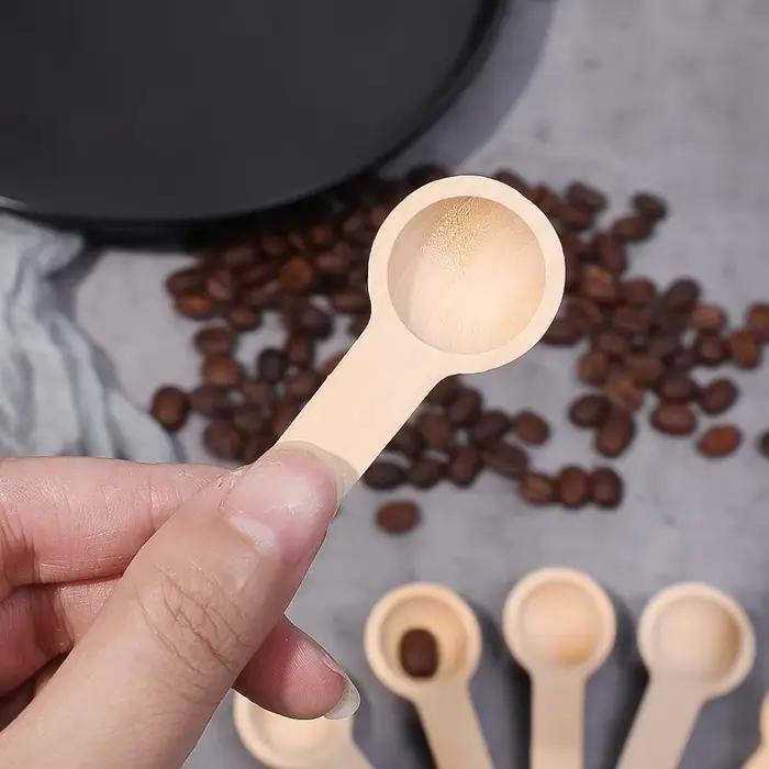 Mini cuillères en bois assaisonnement miel café cuisson grains de café sel pots à épices cuillères à